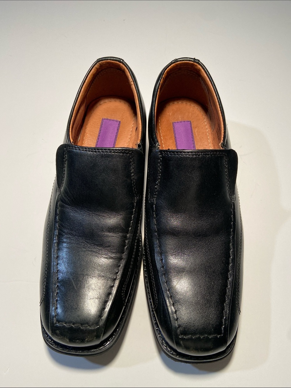 Left & Right Boys Dress Shoe in Black Leather